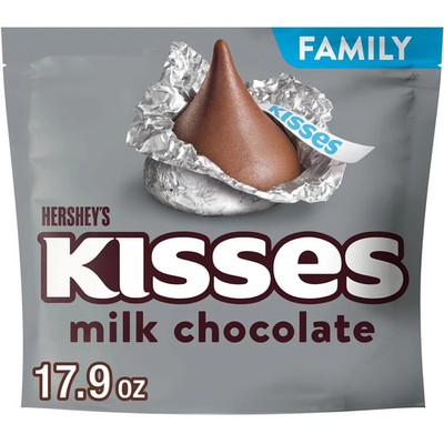 Hershey's Kisses Milk Chocolate Candy, Family Pack 17.9 oz New
