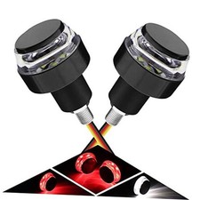 2Pcs Motorcycle Turn Signals LED Light Double Color Bar End Turn Signals Red