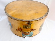 20s 30s Hat Box Travel Suitcase Wooden Origin...