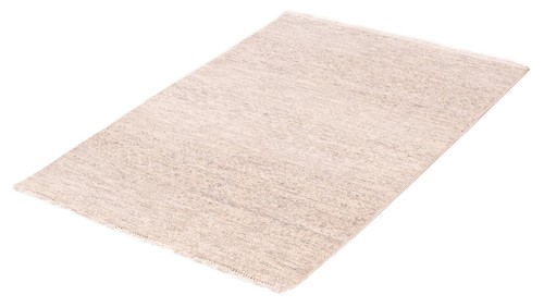 Hand knotted Carpet 4'0" x 5'11" Cream Wool Area Rug - Picture 4 of 9