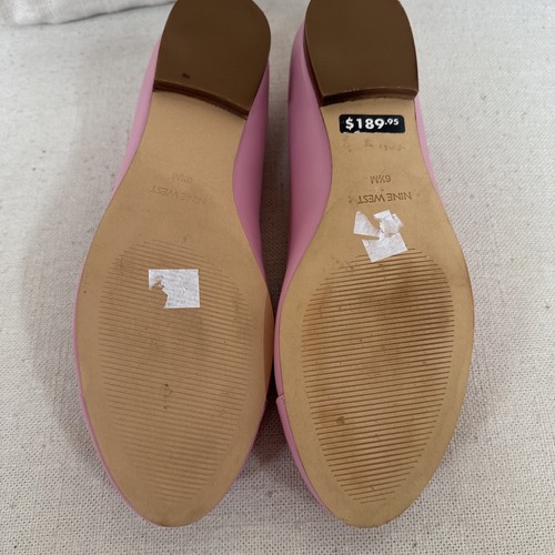 Nine West Ballet Flats Baby Pink Bows Classic Size 6.5 Women’s RRP $189.95 - Picture 8 of 11