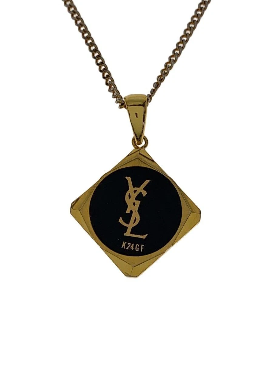 SAINT LAURENT (YSL) Collana YVES SAINT LAURENT placca logo K24GF donna con top GLD usata