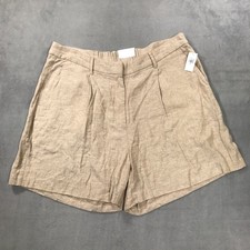 Old Navy Linen Blend Shorts Womens Extra Large Beige Chambray Cottage Preppy NEW