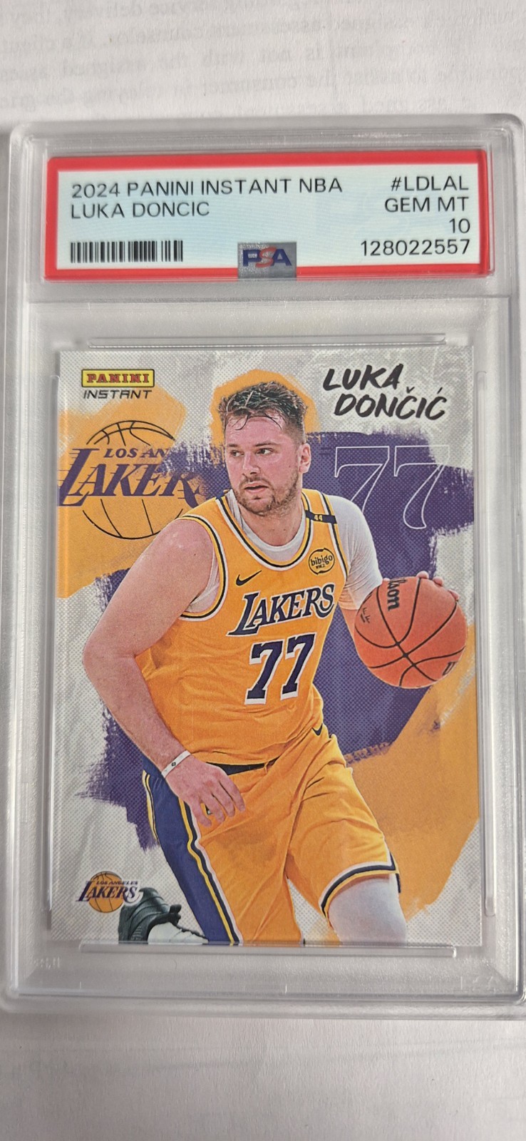 2024-25 Panini Instant - Luka Doncic Lakers Debut PSA GEM MINT 10 #LD-LAL /14914 view 13