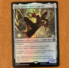 Iron Spider, Stark Upgrade [Prerelease] R 0166, NM Foil Promo MTG Spider-Man SPM