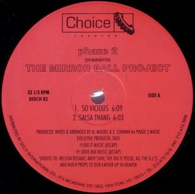 Phaze 2 - Mirror Ball Project - Used Vinyl Record 12 - F1177z