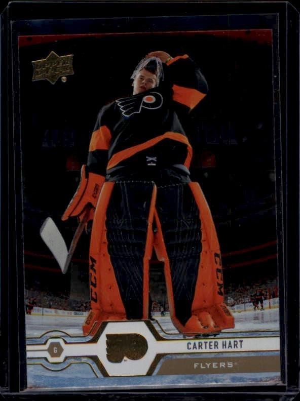 2019-20 Upper Deck #77 Carter Hart Silver Foil Philadelphia Flyers