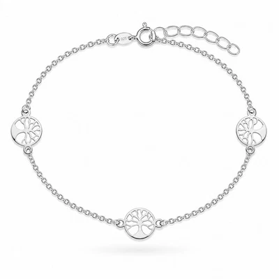 Fußkette Fußkettchen Fusskette Lebensbaum 925 Silber - Bild 1 von 4