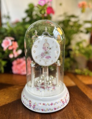 VTG Precious Moments  Hello Lord Its Me Again  Porcelain Anniversary Clock- NIB!