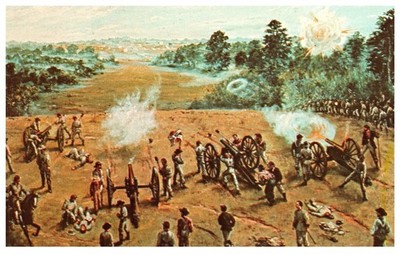 Vintage Postcard Hazel Grove May 3 1863 Chancellorsville Battle Scene