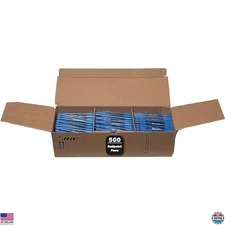 Blue Ballpoint Pens 1.0mm Medium Point, 500-Count Bulk Pack, Comfortable Grip