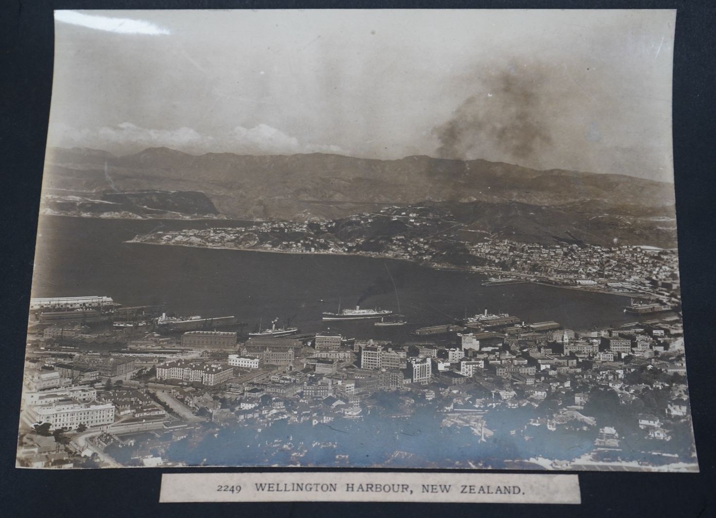 NEW ZEALAND ANTIQUE COLLECTION OF 23 PHOTOGRAPHS GLUED TO SCRAP BOOK