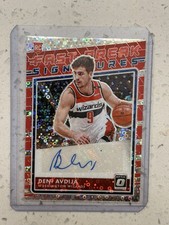 DENI AVDIJA 2020 PANINI OPTIC FAST BREAK ROOKIE AUTO CARD WIZARDS/TRAILBLAZERS. rookie card picture