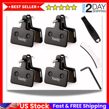 4 Pairs MTB Disc Brake Pads Resin Semi-Metallic Quiet W/ Install Kit E-Bike US