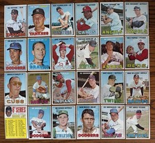 1967 Topps Baseball Lot Of 24, Yankee Joe Pepitone, Tom Tresh, Vgex-Ex