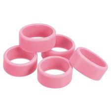 Silicone rubber non-slip bands 1 inch pink 5pcs