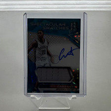 Panini Spectra Neon Blue Caris LeVert SS-CLV Auto Patch RC /99
