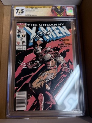    Uncanny X-Men #212 CGC 7.5 Signed by Chris Claremont Wolverine Sabertooth