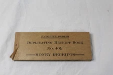  Duplicating Receipt Book No. 40 1/2 For Money Receipts Unused Vintage