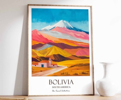 5_Bolivien Druck, Bolivien Reiseposter, Latein Reisedruck, Tropical Decor, Bota
