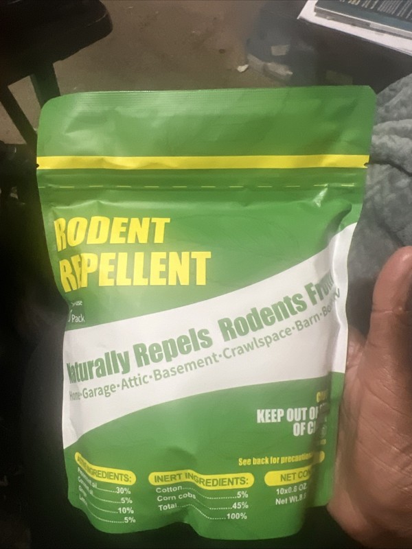NEW Natural Rodent Repellent - Peppermint / Cottonmint Oil - Mouse Rat - 10 Pack