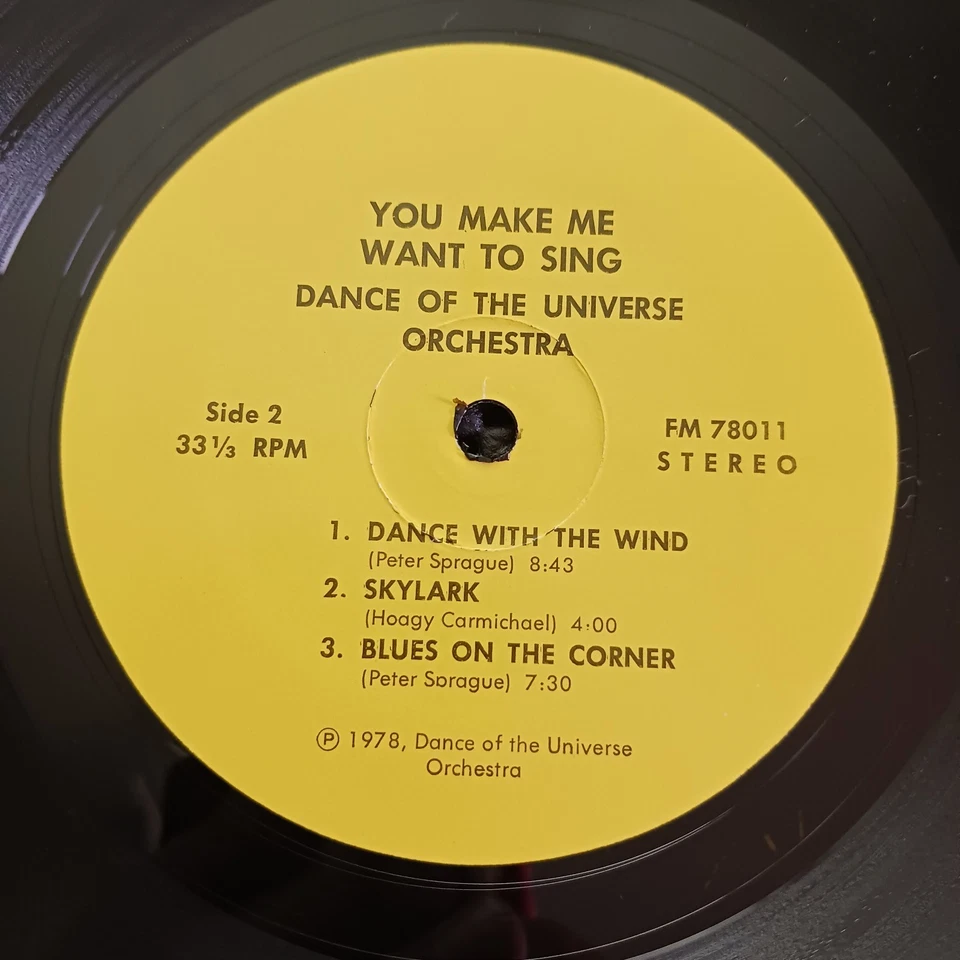 Dance Of The Universe Orchestra – You Make Me Want To Sing (FM 78011) - Image 4 of 4