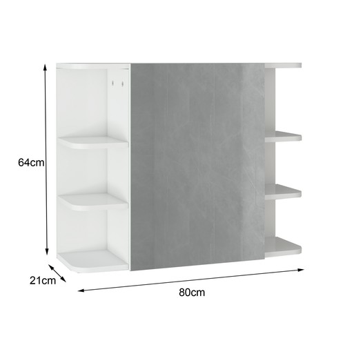 Set de 2 muebles de baño colgante madera MDF espacio entreabierto bajo lavabo - Imagen 2 de 9