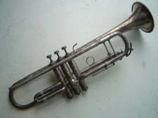 Buescher True Tone Silver Trumpet w/ Gold Inlay - 1930s