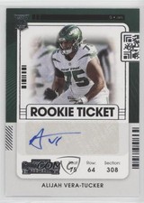 2021 Panini Contenders Rookie Ticket Alijah Vera-Tucker #148 Auto u0u