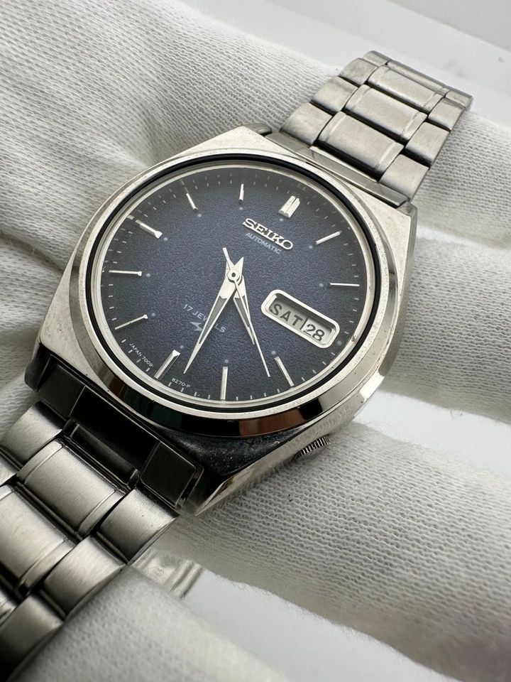 Reloj de pulsera vintage Seiko 5 automático auténtico hecho en Japón para hombre Foto 3 de 4