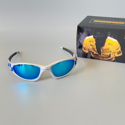 Vintage Oakley Straight Jacket 99 Muzm OO9505 Y2K Silver Frames