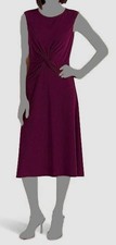 Lauren Ralph Lauren Women's Purple Twist Front Jersey Dress Size 10