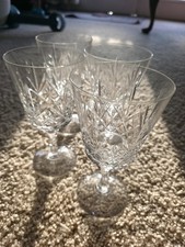 Set Of 4 Cristal D'Arques Durand Chantilly Taille Beaugency Wine Glasses 5.5”