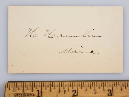 Civil War Cut Autograph Hannibal Hamlin Vice President Under Abraham Lincoln
