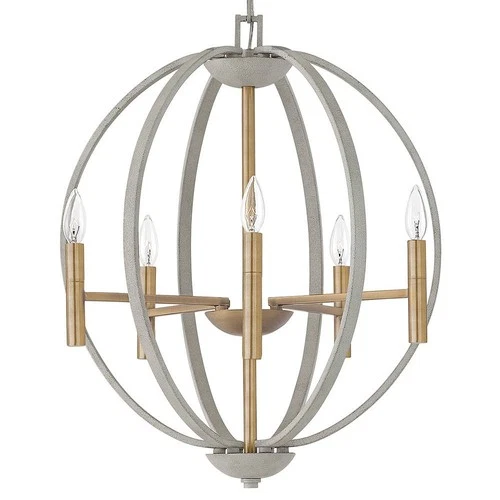 Hinkley Euclid 21 1/4" Wide Cement Gray 6-Light Pendant - Picture 5 of 7