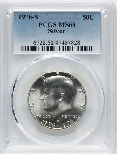 1976-S Silver Kennedy Half Dollar PCGS MS68