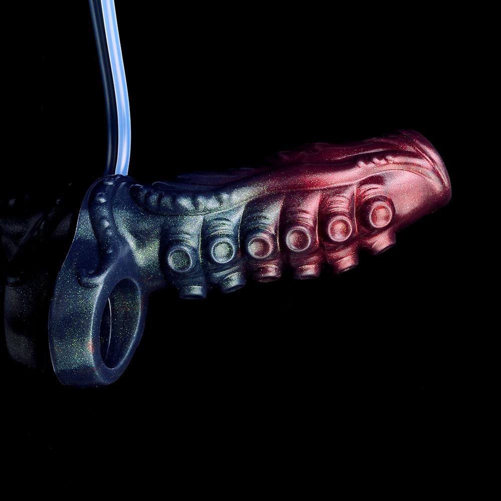 NNSX Squirting Penis Sleeve Textured Sleeve Reusable Condom Extender-Enlarger