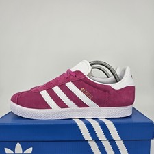 adidas Gazelle J Semi Lucid Fuchsia Cloud White Kids Shoes IF9801 New