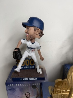 Clayton Kershaw 3000 Strikeouts Bobblehead Dodgers GOLD, Reg