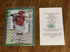 DAYLEN LILE 2020 LEAF PERFECT GAME GREEN WAVE PROOF AUTOGRAPH #1/1 NATIONALS