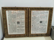 Coppia di Cartaglorie Antiche - Fogli da Messale Romano XVIII/XIX Secolo -...