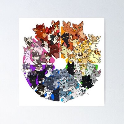 NEW! Best Design Warrior cats color wheel poster