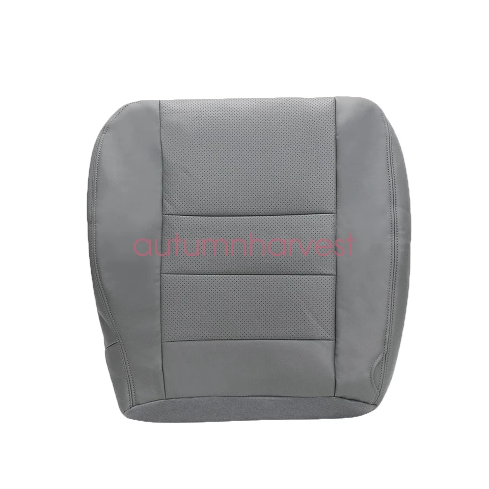 Cubierta de asiento delantera de cuero perforada gris 6 piezas para Ford F250 Super Duty 2002-2007 Foto 3 de 4