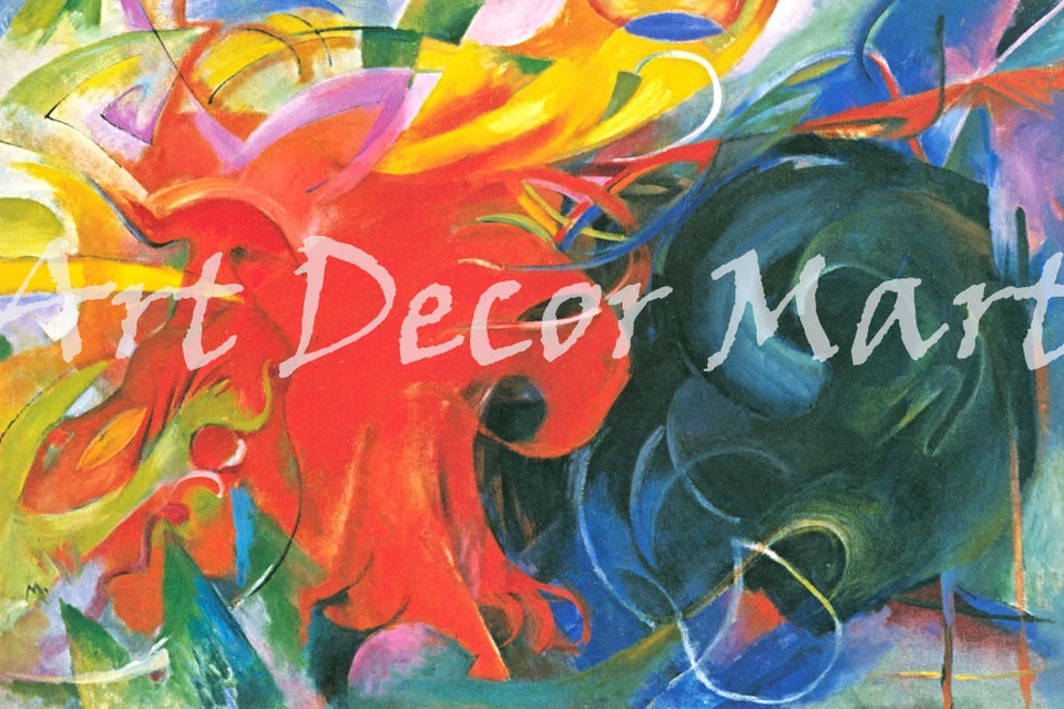 Fighting Forms-Marc - - CANVAS OR PRINT WALL ART - Image 2 of 2