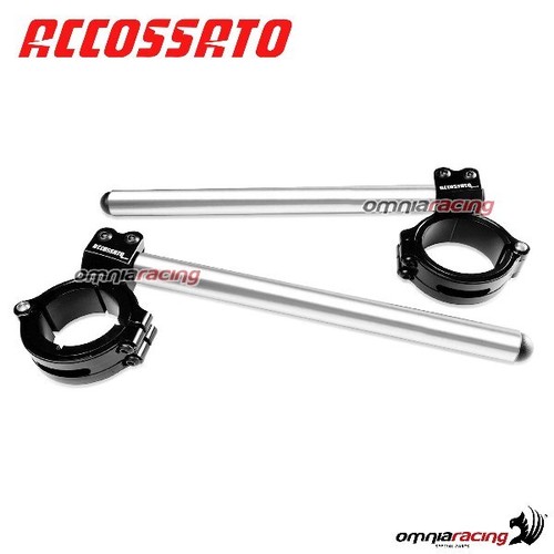 Semimanubrio Accossato senza guscio forcelle da 50mm argento - Picture 1 of 7