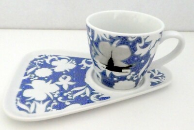 PASABAHCE MAGAZALARI TURKISH COFFEE SET MAIDEN'S TOWER NWT Cup Snack Plate