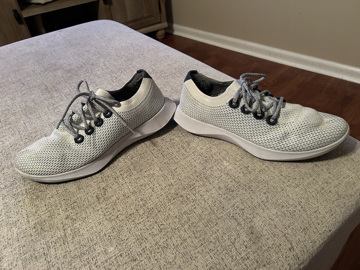 Allbirds Tree Dasher TD White/ Light Gray/Blue Mens Sz 14  display picture 2