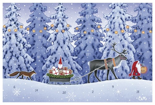 Calendar Advent Calendar German Blister, Map Double with Envelope to Choose - Picture 8 of 13
