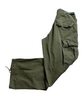 1969 Jungle Fatigue Pants OG-107 Poplin Vietnam '60s Rip-Stop Trousers Small