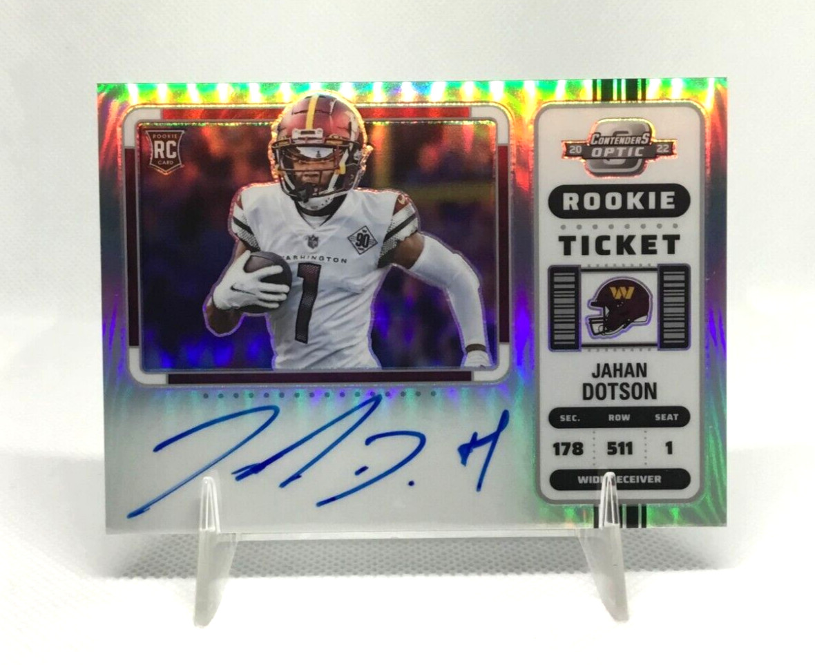JAHAN DOTSON 2022 CONTENDERS OPTIC SILVER ROOKIE VARIATION RC AUTO